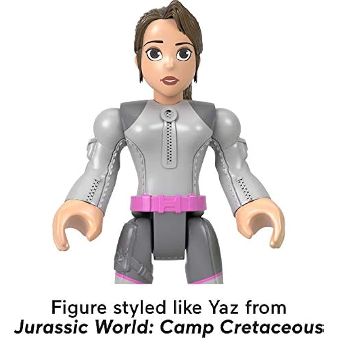 imaginext مجموعة سيارات وحامل ديناصورات من عالم الديناصورات IMAGINEXT كريتاسي و شخصية ياز للأطفال في سن ما قبل المدرسة من 3 إلى 8 سنوات - Image 4
